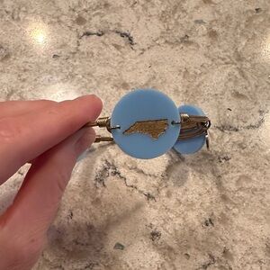 Moon and Lola Blue and Gold NC Charm Bracelet